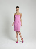 Nina Strapless Pink Derby Dress
