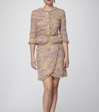 Italian Bouclé Signature Tweed Suit-Tailored Jacket & Skirt Suit