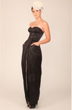 Pamela Strapless Long Wrap Dress