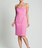 Strapless Cotton Pique Shift Dress